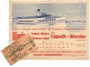 Fahrplan und Fahrkarte Schmidt Fahrgastschifffahrt
